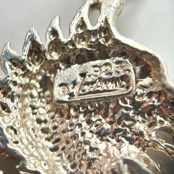 925 Sterling Silver Luck Dragon 20" Pendant Necklace - Picture 5 of 6